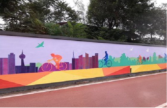 屏边墙体彩绘-围墙