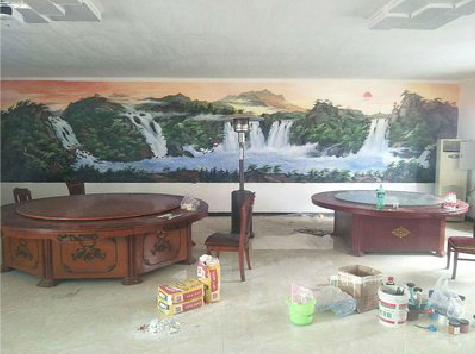 屏边墙绘-写实风景