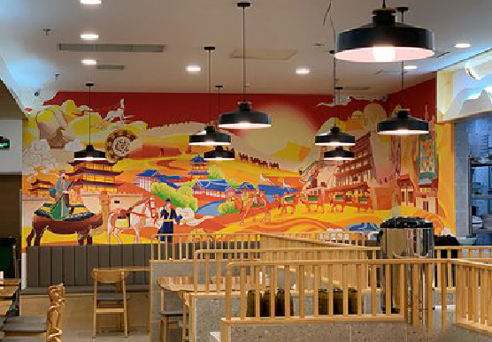 屏边商业空间彩绘介绍。