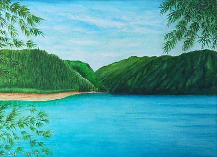 屏边在墙绘中，如何绘画绿水青山？